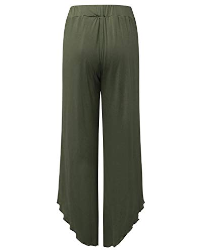 Pantalon Yoga Mujer Abierto Retro Chandal Pantalones Largos Vestir Verano Baggy Hip Hop Danza Wide Leg Pants Leggins Deporte Cintura Alta Moda Casual Pantalon Apertura Lateral de Pilates Pijama Playa