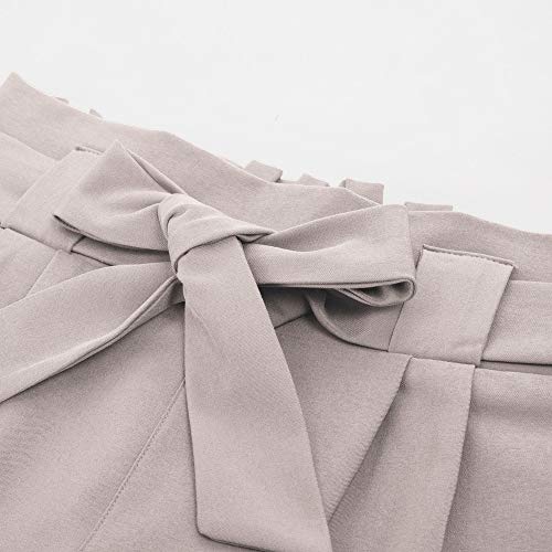 Pantalones Anchos Transpirables de Verano para Mujeres Bodycon Primavera Verano Transpirable Casual Gris Claro L Cl10903-4