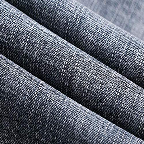 Pantalones Vaqueros de Pierna Recta elásticos de Tiro Medio para Hombre Pantalones Casuales de Negocios Sueltos de Pierna Recta con Bolsillos para Uso Diario 29
