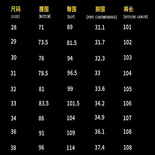 Pantalones Vaqueros de retales Sueltos de Mezclilla Informal con Pierna Recta, Pantalones de Mezclilla de Hip Hop con Bloques de Color deshilachados de Moda 38