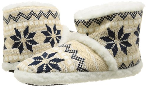 Pantuflas con forro polar, de esquimal, tejido Jacquard, azul (azul), 42/44