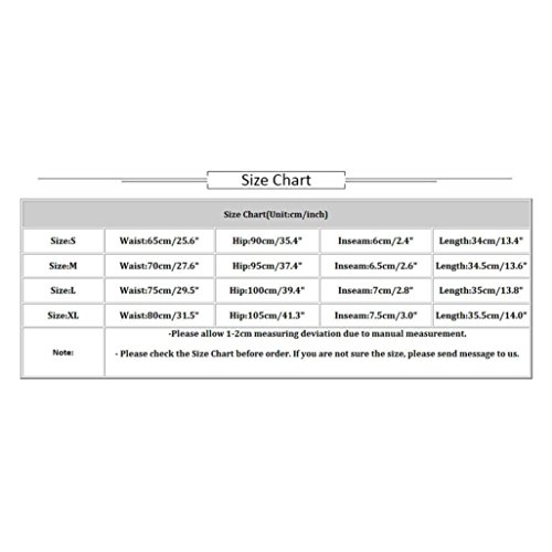 PAOLIAN Pantalones Cortos para Mujer Verano 2018 Casual Pantalones de Vestir Running Playa Sólido Fiesta con Pretina Elástica Algodón Cintura Alta Pantalones Cortos Jogger Deportivos (S, Rosa)