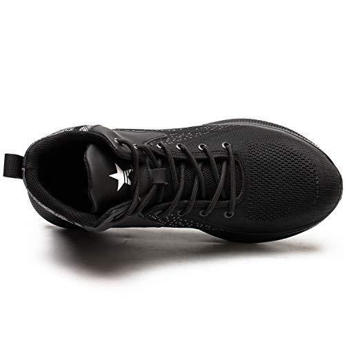 PAQOZKC Botas de Seguridad Hombre Mujer Trabajo Invierno S3 Botas de Trabajo Punta de Acero Calzado de Industrial y Deportiva Zapatillas de Senderismo Botas de Nieve(8081/black/42)