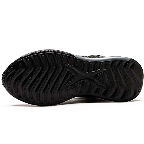 PAQOZKC Botas de Seguridad Hombre Mujer Trabajo Invierno S3 Botas de Trabajo Punta de Acero Calzado de Industrial y Deportiva Zapatillas de Senderismo Botas de Nieve(8081/black/42)