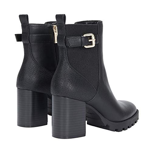 Parfois - Botines Tacón Alto Track Anckle Boot - Mujeres - Tallas 38 - Negro