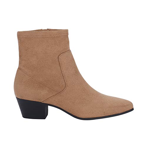 Parfois - Botines Tacón Bajo Elastic Ankle Boot Taupe - Mujeres - Tallas 41 - Gris Pardo