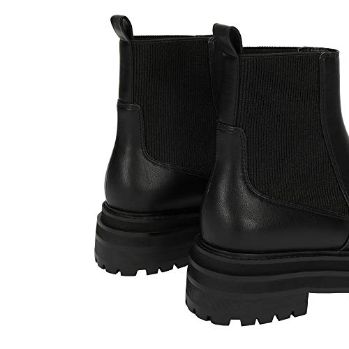 Parfois - Botines Tacón Bajo Platform Boot - Mujeres - Tallas 40 - Negro