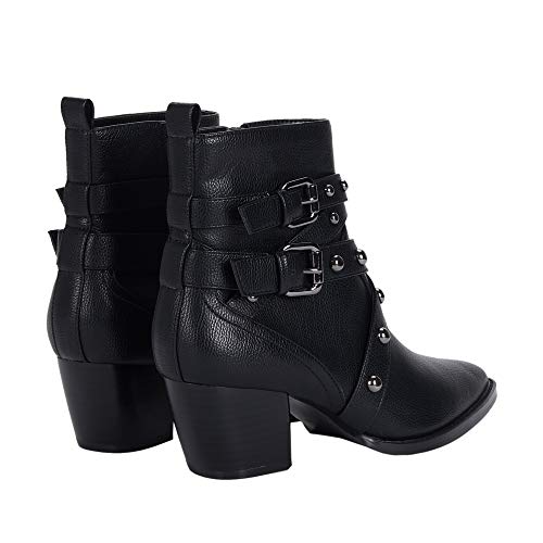 Parfois - Botines Tacón Medio Cowboy Studs - Mujeres - Tallas 41 - Negro