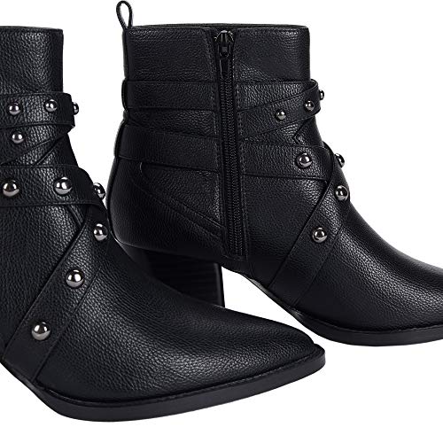 Parfois - Botines Tacón Medio Cowboy Studs - Mujeres - Tallas 41 - Negro