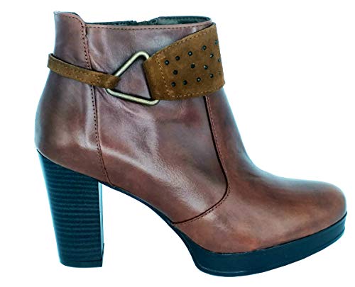 Patricia Miller 1667, botín de tacón en Piel Sierra, Color marrón (36 EU)