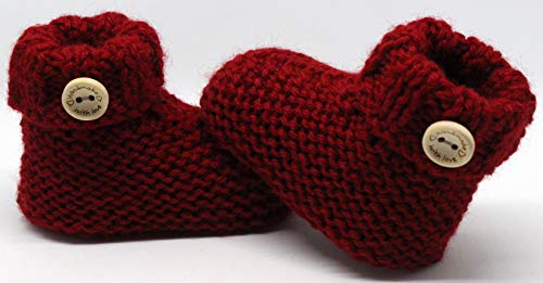Patucos para bebé de crochet, Unisex. Estilo botas Japón, color a elegir, realizadas en lana, tallas de 0 hasta 9 meses, hechos a mano en España. Regalo para bebé
