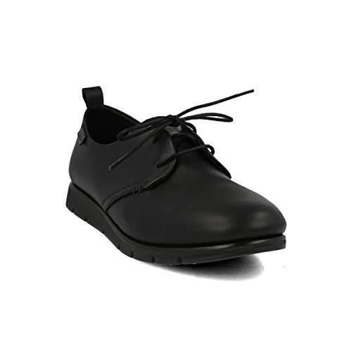 PAYMA - Zapatillas Deportivas Sneakers de Piel para Mujer. Zapatos Planos Casual Blucher. Cierre Cordones. Piel Super Flexible. Máxima Comodidad. Color Cuero, Azul Marino, Rojo, Negro y Blanco.