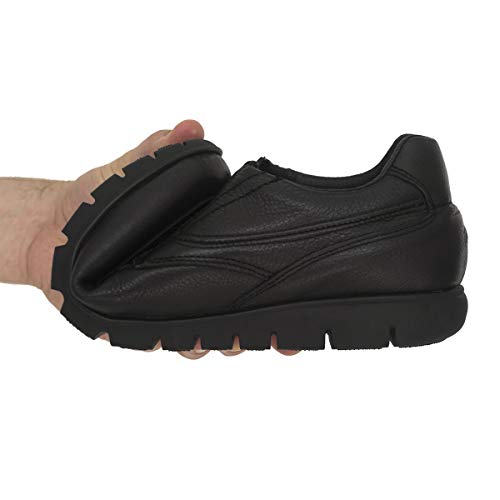 PAYMA - Zapatos de Trabajo, Uniforme y Hostelería de Piel para Hombre. Hechos en España. Acolchados. Repelentes al Agua. Suela de Goma de Caucho. Ideal Camareros, Uniformes. con/Sin Cordones y Velcro