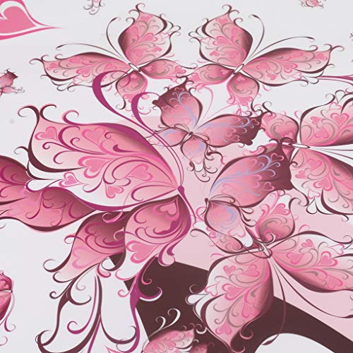 Pegatinas de Pared, Juego de Pegatinas de Pared para Bricolaje, Zapatos Rosados de tacón Alto, Mariposas, Pegatinas de Pared Autoadhesivas extraíbles de PVC, murales, decoración del hogar