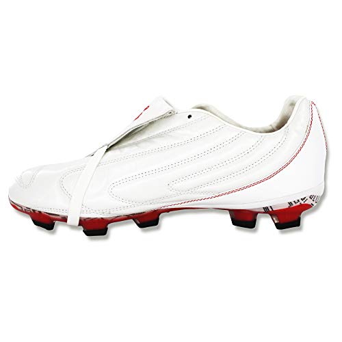 Pelé Sports Men's Football Boots - Botas de fútbol para Hombre PELÉ 1970 FG MS (White/Red, Numeric_42)