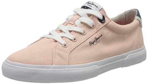 Pepe Jeans Kenton Basic Woman, Zapatillas Mujer, Beige Washed Rose 313, 37 EU