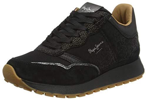 Pepe Jeans London Dean NASS, Zapatillas Mujer, 999black, 36 EU