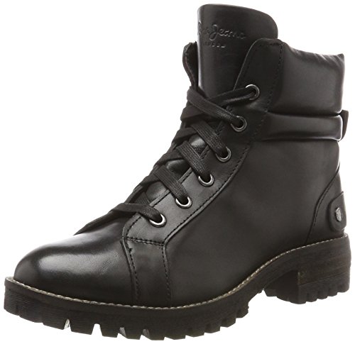 Pepe Jeans London Hellen Laces, Botas Mujer, Negro (Black), 36 EU