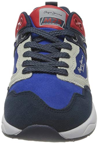 Pepe Jeans London Orbital Combi Junior, Zapatillas, 554 Azul Eléctrico, 35 EU