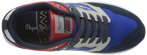 Pepe Jeans London Orbital Combi Junior, Zapatillas, 554 Azul Eléctrico, 35 EU