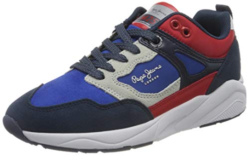 Pepe Jeans London Orbital Combi Junior, Zapatillas, 554 Azul Eléctrico, 35 EU