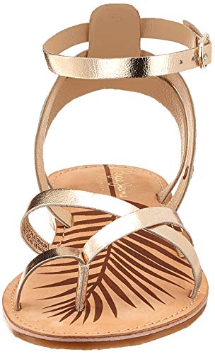 Pepe Jeans March Basic Metal, Sandalias de Gladiador para Mujer, Gold Champagne 835, 37 EU