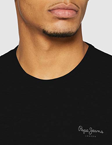 Pepe Jeans Original Basic S/S PM503835 Camiseta, Negro (Black 999), X-Large para Hombre