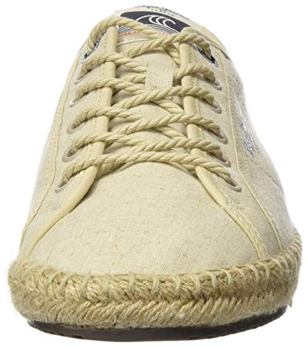 Pepe Jeans Tourist LAMU Linen, Sandalias con cuña Tipo Alpargatas Hombre, Beige Crudo 814, 42 EU