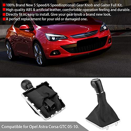 Perilla del Cambio de Marcha del Coche Cubierta de la Bota Gaiter de 5 Velocidades y 6 Velocidades con Cambio de Marchas para Astra Corsa GTC 2005-2010(6 Velocidade)
