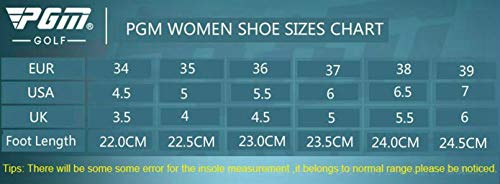 PGM Mujer Zapatos de Golf Impermeables con Espigas