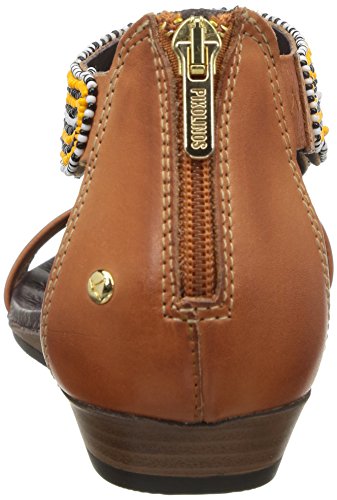 Pikolinos Alcudia 816-6 - Sandalias Abiertas de Lentejuelas Mujer, Color Naranja, Talla 36