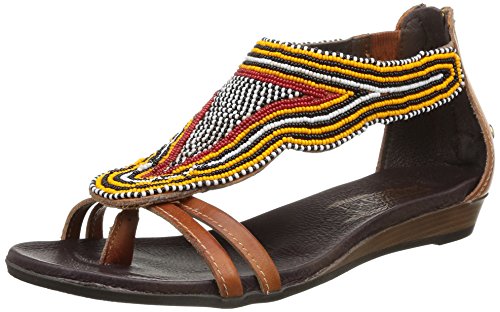 Pikolinos Alcudia 816-6 - Sandalias Abiertas de Lentejuelas Mujer, Color Naranja, Talla 36