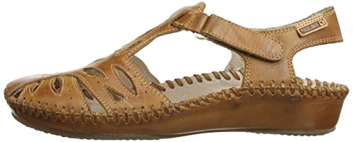Pikolinos Puerto Vallarta-1, Zapatillas de Estar por casa con talón Abierto para Mujer, Marrón (Brandy), 0 EU