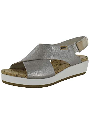 PIKOLINOS Sandalia Plana de Piel Mykonos W1G