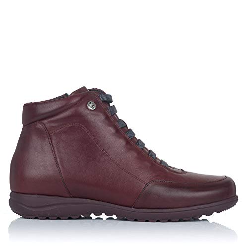 PITILLOS 2111 Botin Cordon Elasticos Piel Mujer Burdeos 41
