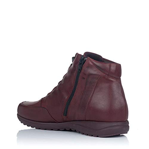 PITILLOS 2111 Botin Cordon Elasticos Piel Mujer Burdeos 41