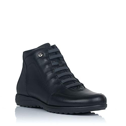 PITILLOS 2111 Botin Cordon Elasticos Piel Mujer Negro 37