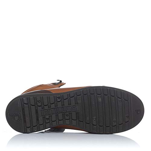 PITILLOS 2115 Botin Piel Cordones Plano Mujer Marron 40