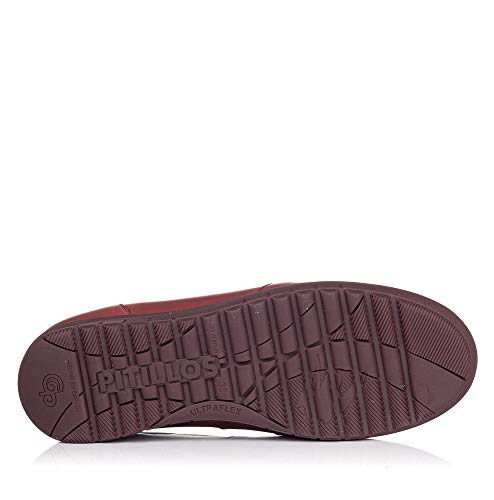 PITILLOS 2985 Zapato Cordon Elastico Piel Mujer Burdeos 36
