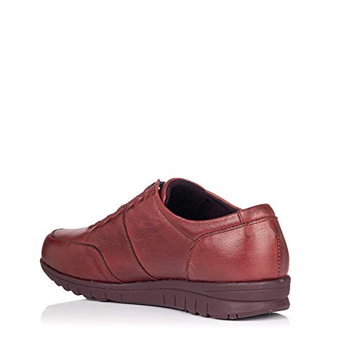 PITILLOS 2985 Zapato Cordon Elastico Piel Mujer Burdeos 36