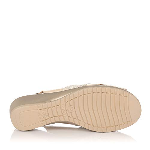 PITILLOS 5512 Sandalia Combi CLASICC Mujer Oro 37