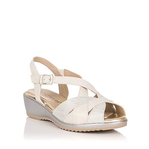PITILLOS 5513 Sandalia Piel CLASICC Mujer Plata 41