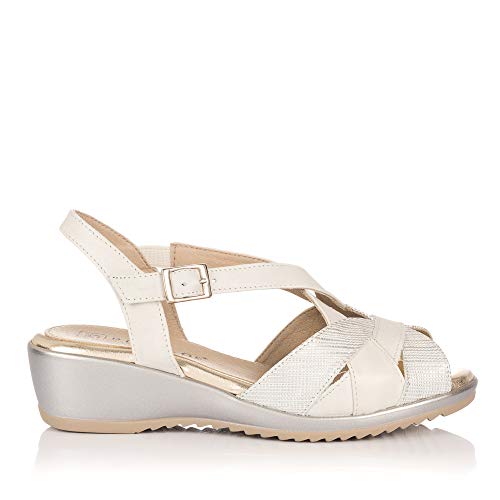 PITILLOS 5513 Sandalia Piel CLASICC Mujer Plata 41