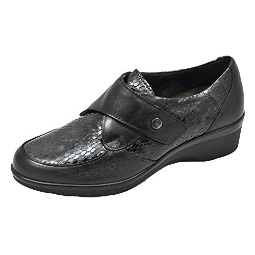 Pitillos 5714 Zapato de Piel para Mujer Plantilla Extraíble Negro Cuero Talla: 40