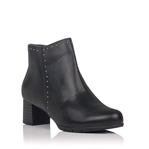 PITILLOS 5746 Botin Piel Tacon Medio Mujer Negro 40