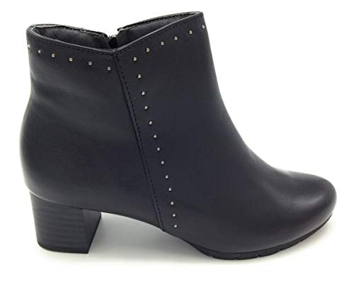 PITILLOS 5746 botín tacón con tachas en Negro - 37