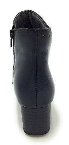 PITILLOS 5746 botín tacón con tachas en Negro - 37