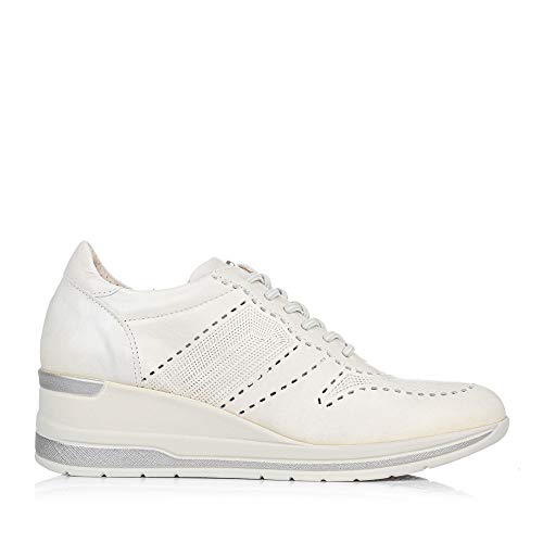 PITILLOS 6112 Deportivo Cordones Piel Mujer Hielo 37