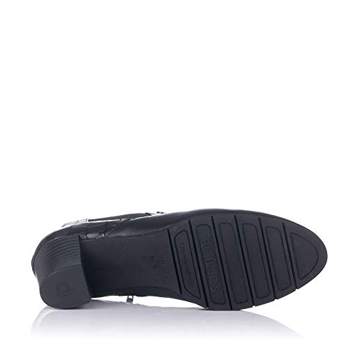 PITILLOS 6365 Botin Piel Tacon Alto Mujer Negro 40