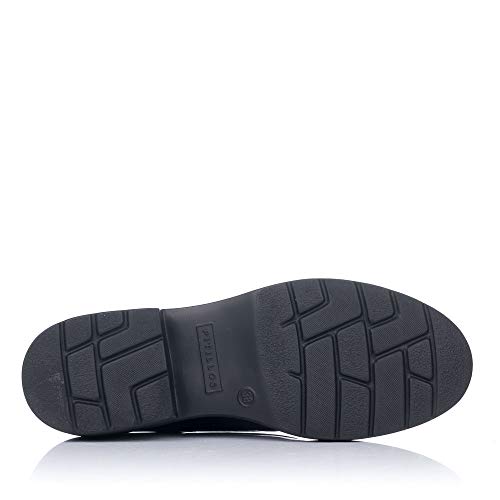 PITILLOS 6440 Zapato Cordones Charol Tacon Mujer Negro 37
